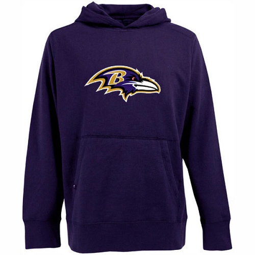 NFL Antigua Baltimore Ravens Signature Pullover Hoodie - Purple